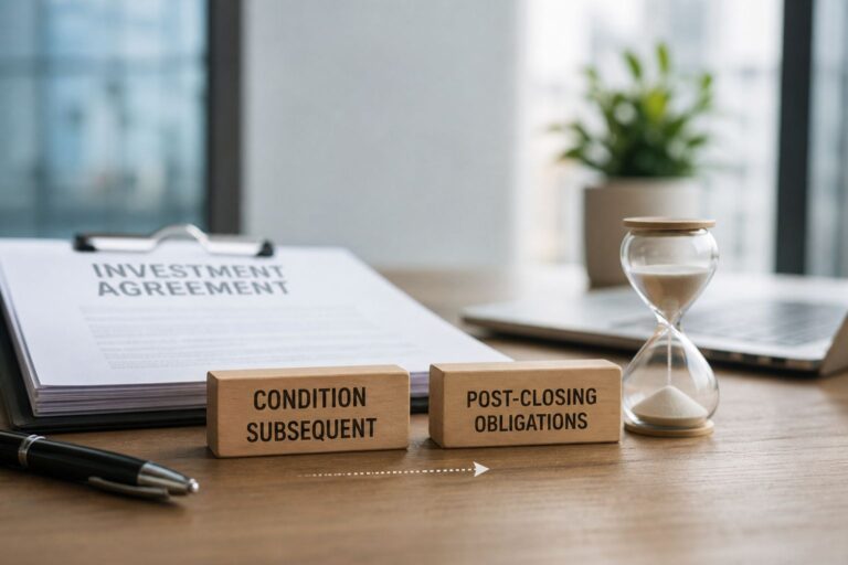 Condition Subsequent in Investment Agreements: What Happens After the Deal Closes?